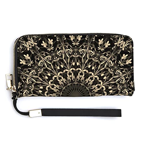 Weiche Clutch aus PU-Leder, langes, zweifach gefaltetes Portemonnaie, Münzbörse, Kreditkartenetui, langlebiger Unisex-Kartenhalter, schmale Brieftasche, Geldaufbewahrung von Anceky