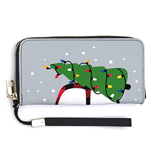 Weiche Clutch aus PU-Leder, langes, zweifach gefaltetes Portemonnaie, Münzbörse, Kreditkartenetui, langlebiger Unisex-Kartenhalter, schmale Brieftasche, Geldaufbewahrung von Anceky