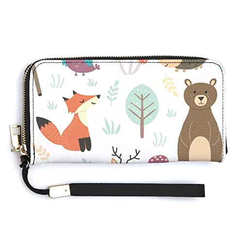 Weiche Clutch aus PU-Leder, langes, zweifach gefaltetes Portemonnaie, Münzbörse, Kreditkartenetui, langlebiger Unisex-Kartenhalter, schmale Brieftasche, Geldaufbewahrung von Anceky