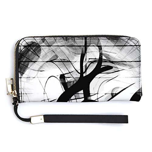Weiche Clutch aus PU-Leder, langes, zweifach gefaltetes Portemonnaie, Münzbörse, Kreditkartenetui, langlebiger Unisex-Kartenhalter, schmale Brieftasche, Geldaufbewahrung von Anceky