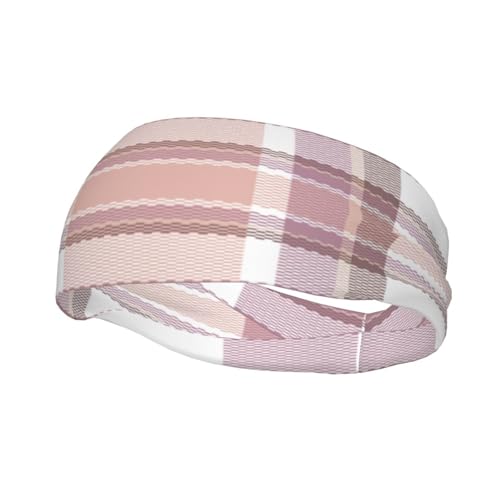 Weiches, rosa kariertes, schweißresistentes Stirnband, modisches Sportkopftuch, atmungsaktives Haarband, schweißableitende Fitnessgeräte-Stirnbänder für Frauen und Männer Weiches, rosa kariertes, schweißresistentes Stirnband, modisches Sportkopftuch, atmungsaktives Haarband, schweißableitende Fitnessgeräte-Stirnbänder für Frauen und Männer von Anceky