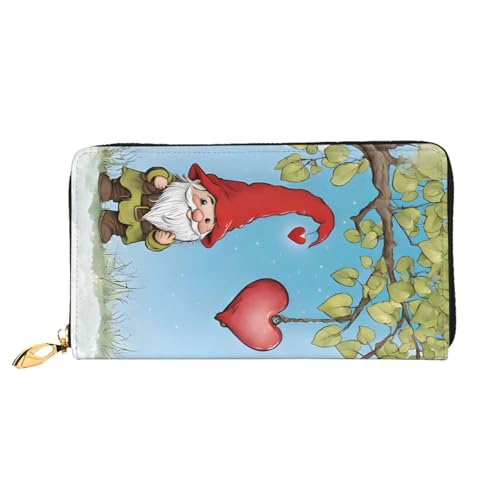 Weihnachtstraditionelle Gno Lange Ledergeldbörse, Großes Fassungsvermögen, Weiches Pu-Ledergeldbörse Für Damen Mit Mehreren Kartenfächern, Handytasche Und Münzgeldbörse Mit Reißverschluss, Stilvolle H von Anceky