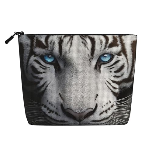 Weiße Tiger-Kosmetiktasche, modische Make-up-Tasche für Frauen, Weihnachts- und Geburtstagsgeschenke, Toilettenartikel-Zubehör von Anceky