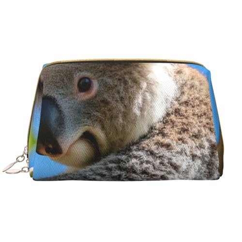 schöne Reise-Make-up-Tasche mit Koala-Print, Make-up-Tasche mit großem Fassungsvermögen für Damen, wasserdichte tragbare Tasche, offene Flache Make-up-Tasche von Anceky