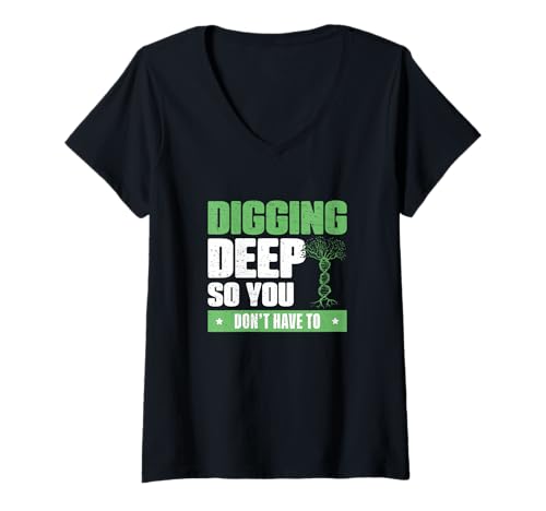 Damen Tief Graben, damit Sie Nicht für Genealogie-Genealogisten müssen T-Shirt mit V-Ausschnitt Damen Tief Graben, damit Sie Nicht für Genealogie-Genealogisten müssen T-Shirt mit V-Ausschnitt von Ancestry Family Roots