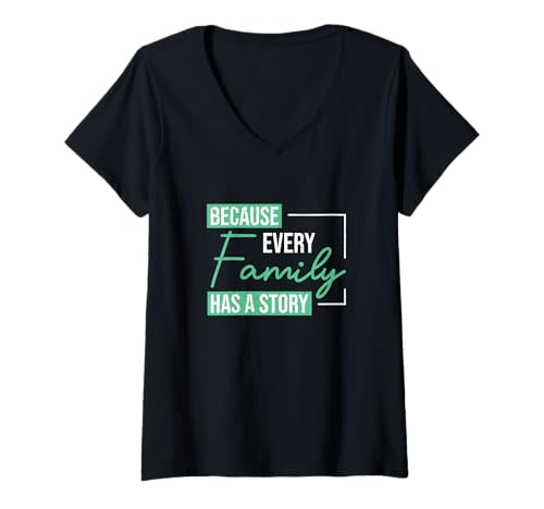 Damen Weil Jede Familie eine Geschichte für Ahnenforscher hat T-Shirt mit V-Ausschnitt Damen Weil Jede Familie eine Geschichte für Ahnenforscher hat T-Shirt mit V-Ausschnitt von Ancestry Family Roots