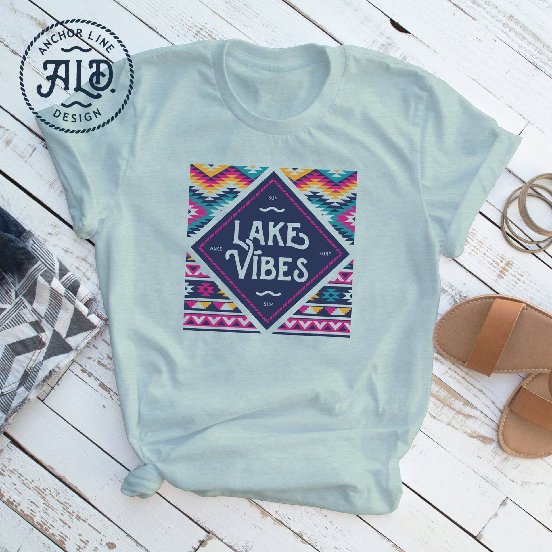 Lake Vibes Unisex T-Shirt Lake Vibes Unisex T-Shirt von AnchorLineDesignCo