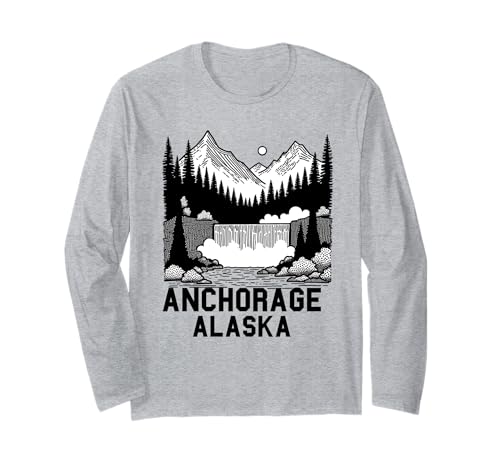 Anchorage Alaska Souvenir Herren Damen Alaska Reise Familie Langarmshirt von Anchorage Alaska Souvenir