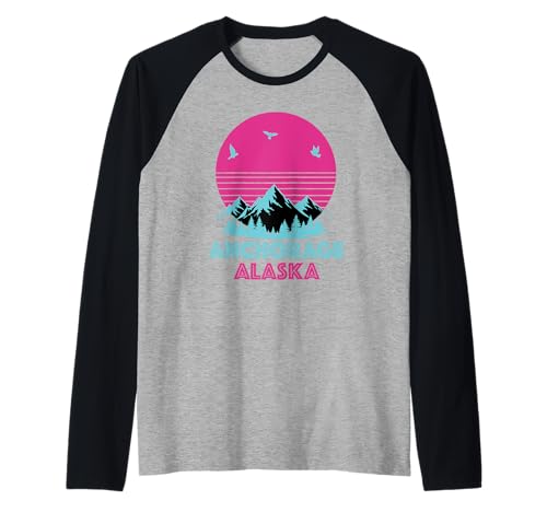 Anchorage Alaska Souvenir Herren Damen Alaska Reise Familie Raglan von Anchorage Alaska Souvenir