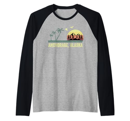 Anchorage Alaska Souvenir Herren Damen Alaska Reise Familie Raglan von Anchorage Alaska Souvenir