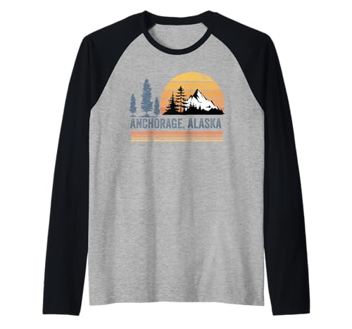Anchorage Alaska Souvenir Herren Damen Alaska Reise Familie Raglan von Anchorage Alaska Souvenir