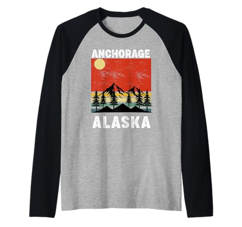 Anchorage Alaska Souvenir Herren Damen Alaska Reise Familie Raglan von Anchorage Alaska Souvenir