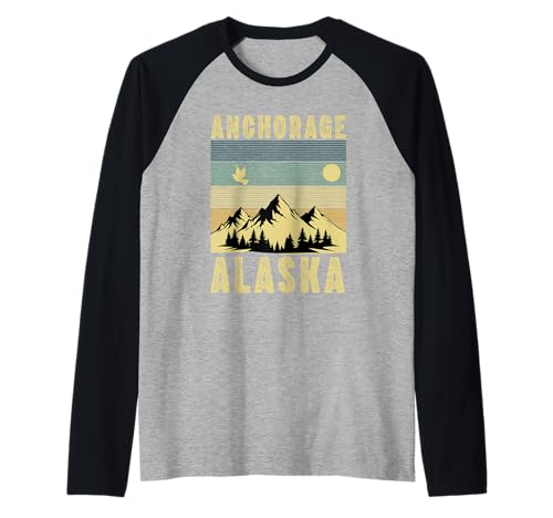 Anchorage Alaska Souvenir Herren Damen Alaska Reise Familie Raglan von Anchorage Alaska Souvenir
