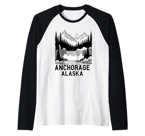 Anchorage Alaska Souvenir Herren Damen Alaska Reise Familie Raglan von Anchorage Alaska Souvenir