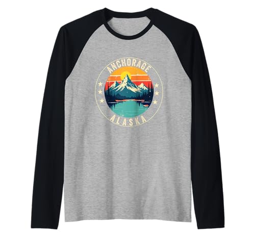 Anchorage Alaska Souvenir Herren Damen Alaska Reise Familie Raglan von Anchorage Alaska Souvenir