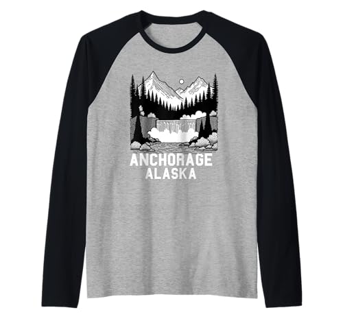 Anchorage Alaska Souvenir Herren Damen Alaska Reise Familie Raglan von Anchorage Alaska Souvenir