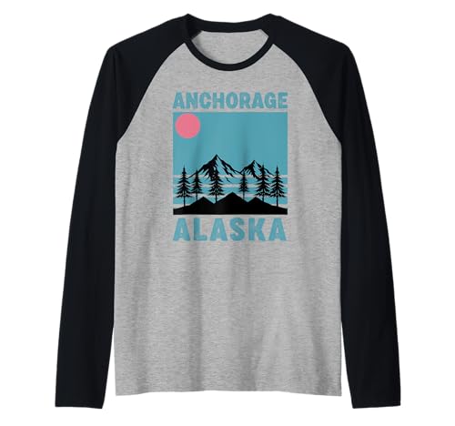 Anchorage Alaska Souvenir Herren Damen Alaska Reise Familie Raglan von Anchorage Alaska Souvenir
