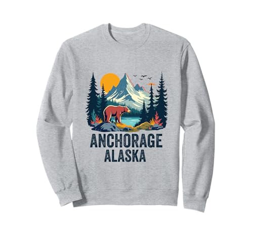 Anchorage Alaska Souvenir Herren Damen Alaska Reise Familie Sweatshirt von Anchorage Alaska Souvenir