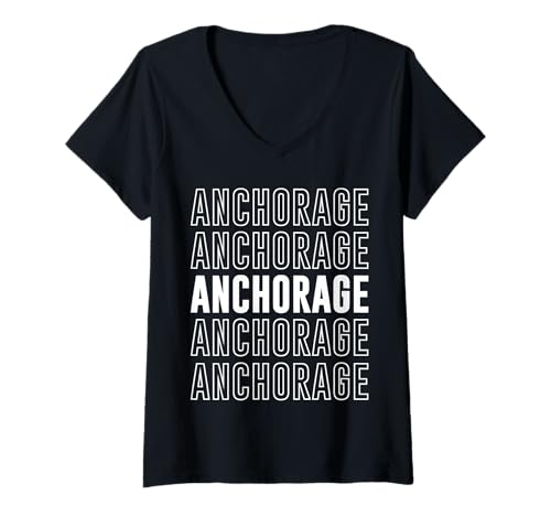 Damen Verankerung T-Shirt mit V-Ausschnitt von Anchorage Apparel