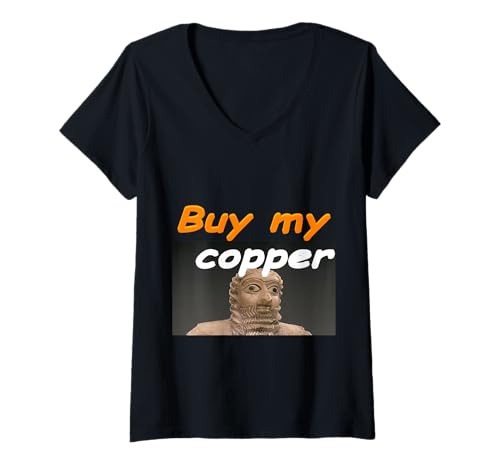 Damen Ea-Nasir Antikes Kupfer Beschwerde Meme T-Shirt mit V-Ausschnitt Damen Ea-Nasir Antikes Kupfer Beschwerde Meme T-Shirt mit V-Ausschnitt von Ancient Meme Apparel