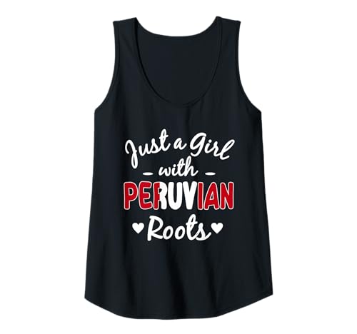 Damen Just A Girl with Peruanischen Roots Peru Hispanic Heritage Tank Top von Ancient Peru Flag Designs Proud Peruvian Roots