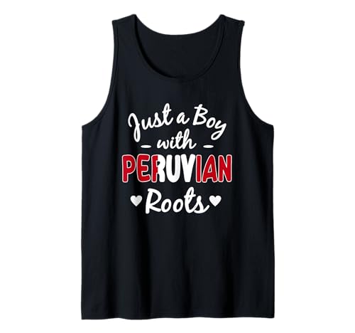 Herren Just A Boy with Peruanischen Roots Peru Hispanic Heritage Tank Top von Ancient Peru Flag Designs Proud Peruvian Roots