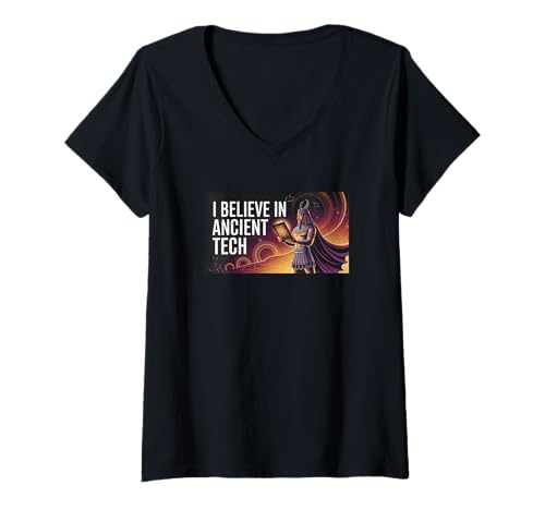 Damen Glaube an das alte Tech Sumerian T-Shirt mit V-Ausschnitt Damen Glaube an das alte Tech Sumerian T-Shirt mit V-Ausschnitt von Ancient Tech Collection