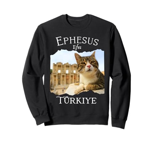 Ephesus (Efes) Türkei antike Stadt Ephesos mit Katze Frauen Sweatshirt von Ancient city of Ephesus Temple of Artemis Souvenir