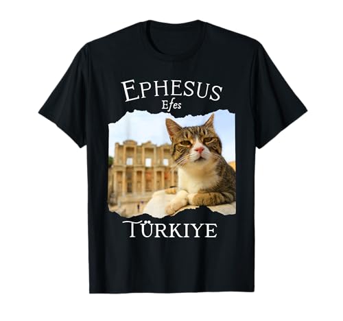 Ephesus (Efes) Türkei antike Stadt Ephesos mit Katze Frauen T-Shirt von Ancient city of Ephesus Temple of Artemis Souvenir