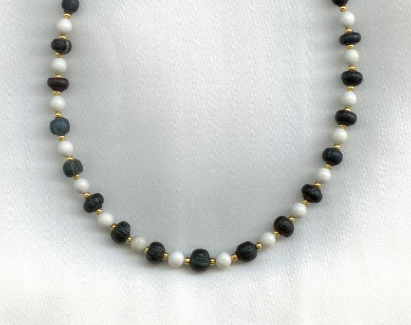 Roman Schwarz Glasperlen Roman Schwarz Glasperlen von AncientTimesJewelry