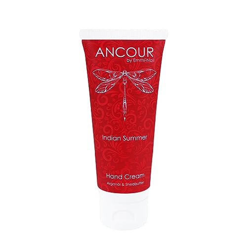 ANCOUR by Emmi Nail Handcreme Indian Summer, natürliche Wellness-Handpflege, mit Sheabutter, Calendula-Extrakten, Argan- und Traubenkernöl, zur Pflege von strapazierten Händen und Nägeln von Ancour