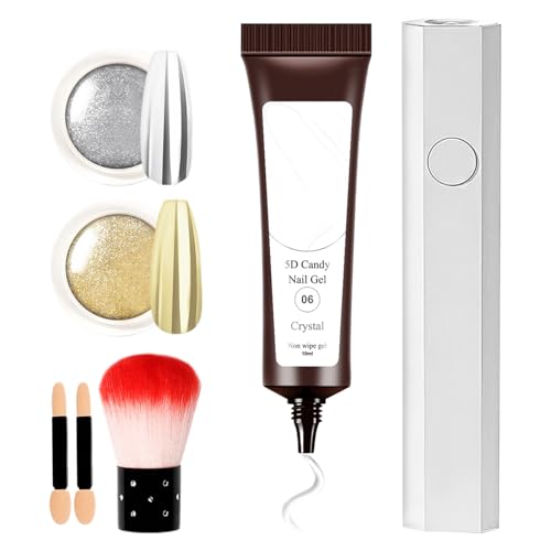 Ancsttu 5D Nagelgel - Nagelformkleber Für Frauen,Nicht Klebendes Attraktives 5D Modelliergel Für Feste Versammlungen Salon Urlaub Alltag Zuhause Hochzeit Frauen Mädchen von Ancsttu