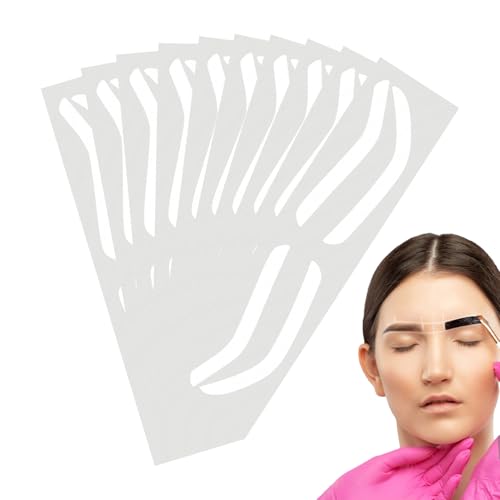 Ancsttu Airbrush -Brauenscheibenklebeband, Airbrush Brow Mapping Guide Aufkleber - Brow -Mapping -Aufkleber | 10 Paare Augenbrauenfärbem Shaper, Augenbrauenschutz Filmstreifen für Tönung Make -up von Ancsttu