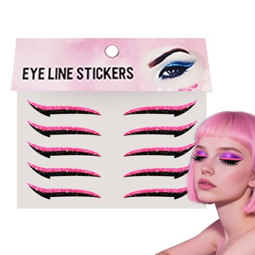 Ancsttu Augen Make Up - Klebender Lidschatten Streifen | Tragbarer Lidschatten Aufkleber Für Reise Und Bühne 10 Stück Wasserfester Eyeliner Streifen von Ancsttu