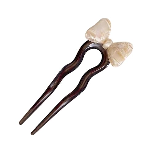 Ancsttu French Pins Hair - Essstäbchen für Haar - Niedliche Fliege, ästhetische U-förmige Frauen Kopfschmuck, Französischer Retro-Stil Haarschmuck von Ancsttu