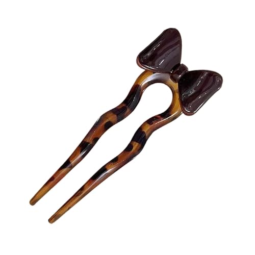 Ancsttu French Twist Haarnadel | Essstäbchen für Haare | Niedliche Fliege, ästhetische U-förmige Frauen Kopfschmuck, Französischer Retro-Stil Haarschmuck von Ancsttu