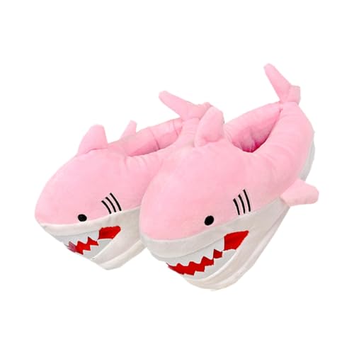 Ancsttu Hai Hausschuhe, Weiche Bequeme Hai Baumwolle Hausschuhe Hai Plüsch Hausschuhe Tier Hausschuhe Cartoon Tier Hausschuhe Für Herren Damen Winter Indoor Outdoor, Large von Ancsttu