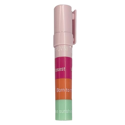 Ancsttu Lippenpflege | 4 Farben Pflegender Lippenbalsam Stift | Natürlicher Glanzeffekt Volumengebender Lippenstift Schmutzabweisend Für Damen von Ancsttu