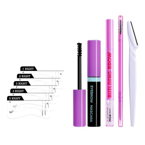 Ancsttu Make-up-Brauen-Set, Augenbrauenstift-Set - Wasserfestes Augenbrauen-Set, 10-teiliges Augen-Make-up - Make-up-Set mit Augenbrauenkarte, Mascara, Augenbrauencreme, Augenbrauentrimmer für Frauen von Ancsttu