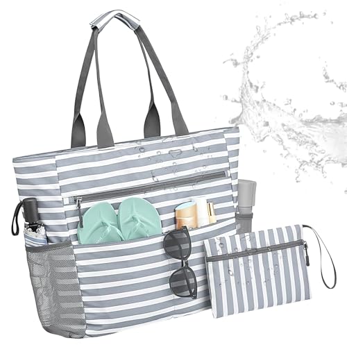 Ancsttu taschen Für Damen, Camping tasche Mit Münzgeldbeutel, Wasserdichte Outdoor Falttasche Mit Reißverschluss Für Reisen Camping Urlaub Picknick Beruf Pendeln Wandern von Ancsttu