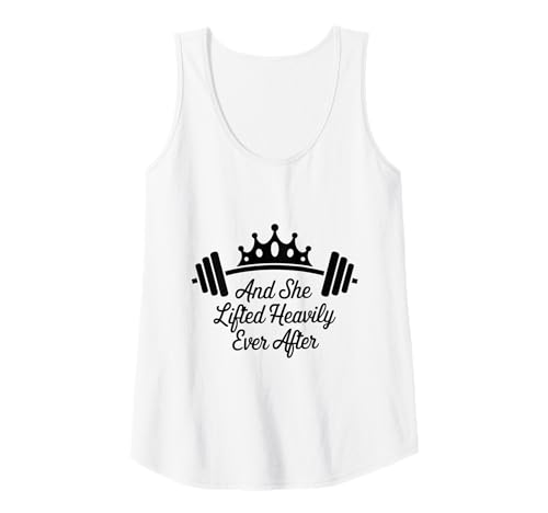 Damen Lustig und sie hat Ever After Crown Barbell Gym schwer gehoben Tank Top Damen Lustig und sie hat Ever After Crown Barbell Gym schwer gehoben Tank Top von And She Lifted heavily Ever After Gifts & Apparel