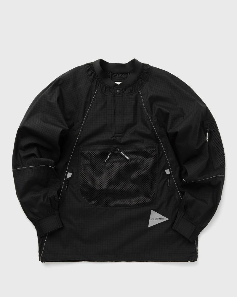 And Wander BREATH RIP PULLOVER JACKET men Half-Zips black in Größe:XXL von And Wander