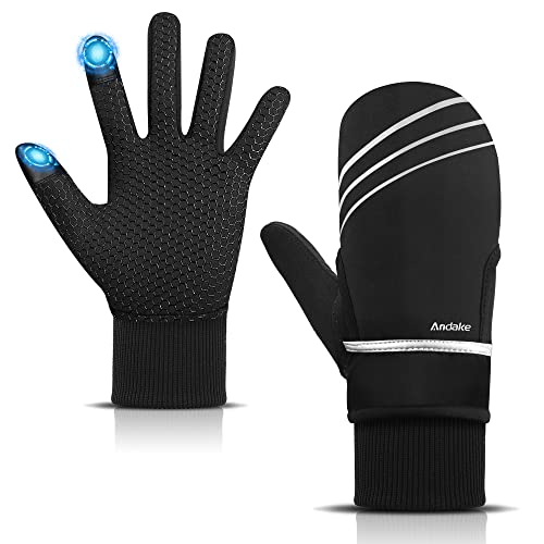 Andake Touchscreen Handschuhe, leicht weich dünn warm, Innenhandschuhe Fahrradhandschuhe Laufhandschuhe Fitness Winterhandschuhe Laufen Fahrrad Handschuhe Softshell Liner Damen Herren von Andake