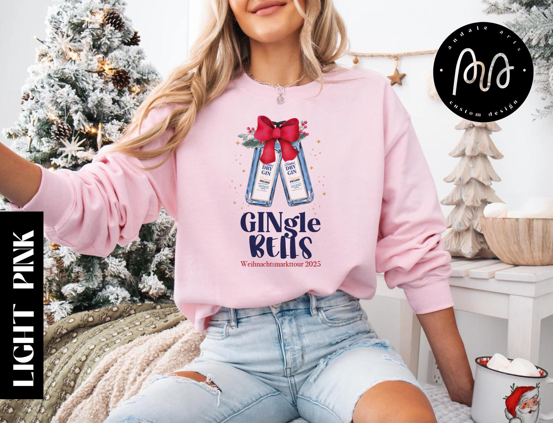 Gingle Bells Sweatshirt | Lustiger Weihnachtsmarkt Pullover Geschenk Für Frauen & Mamas Gin Lover Weihnachten Damen Weihnachtspulli von AndaleArts