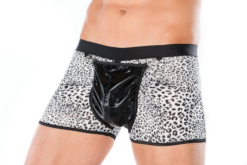 Andalea Men's Collection Boxershorts Herren Dessous Boxer-Shorts schwarz grau aus wetlook Material mit Pant von Andalea Men's Collection