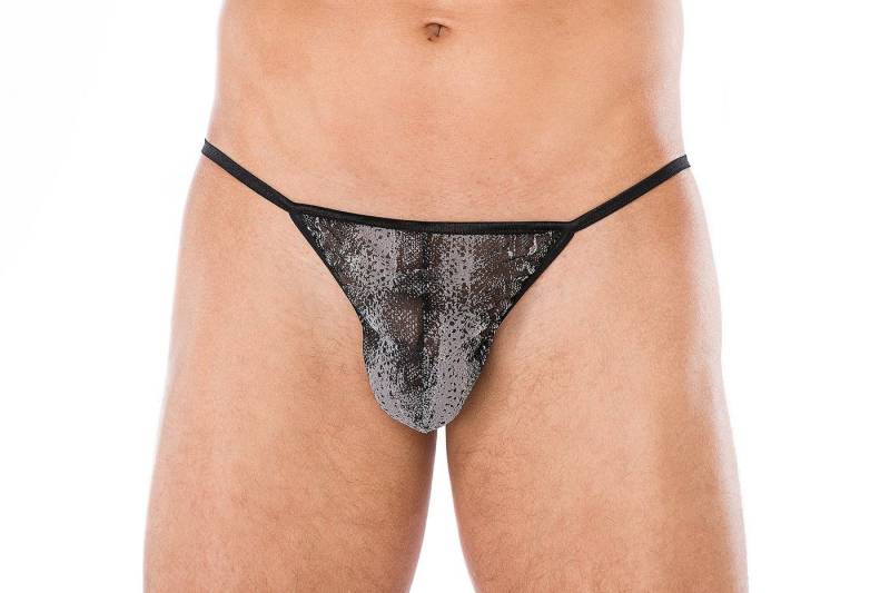 Andalea Men's Collection String Herren Dessous String grau/schwarz transparent mit Schlangenmuster Män von Andalea Men's Collection