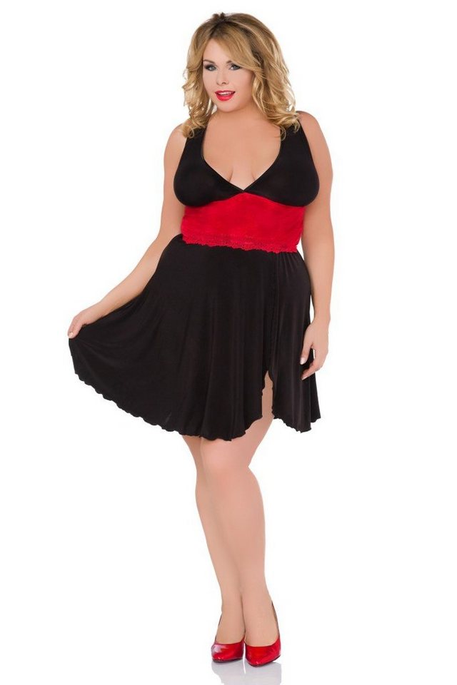 Andalea Babydollkleid Babydoll in schwarz/rot - 42/44 von Andalea
