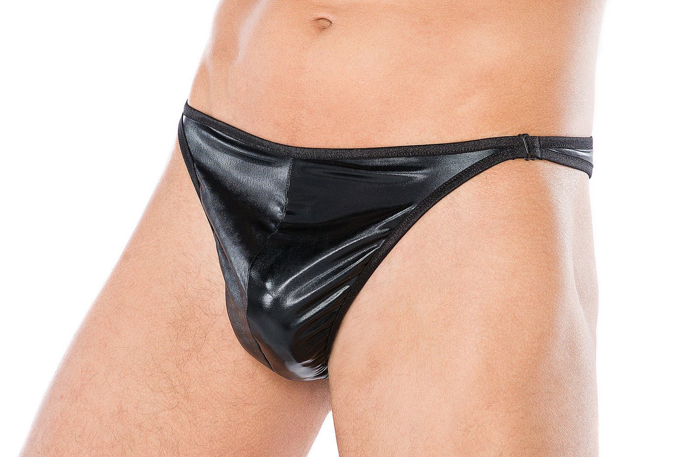 Andalea String Herren wetlook String in schwarz Männer Dessous String von Andalea