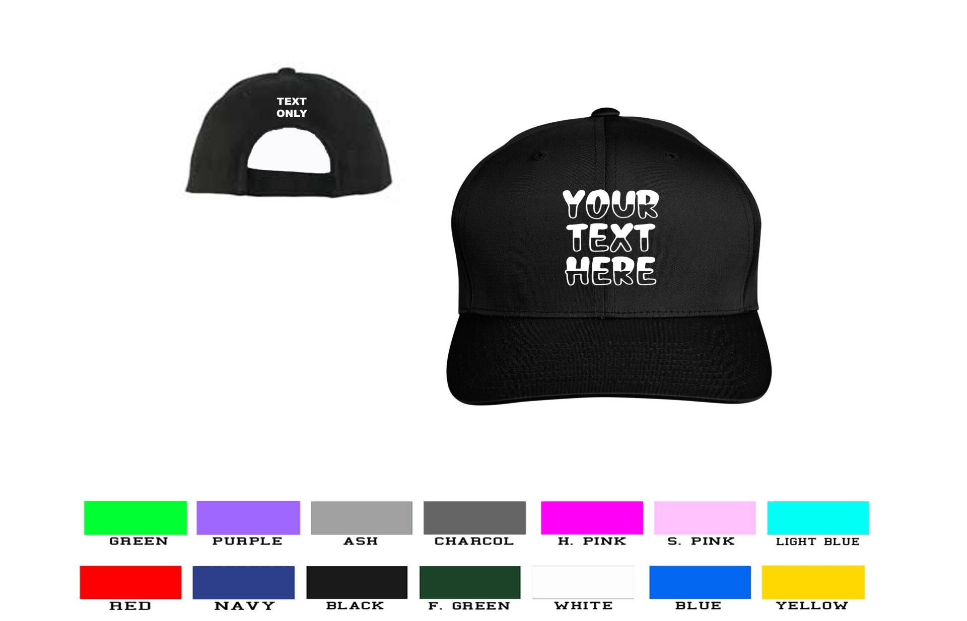 Personalisierte Baseball Mütze Männer Frauen Personalisiertes Text Logo Verstellbare Snapback Mützen von AndalusiaCorp