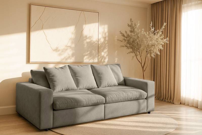 Home affaire 3-Sitzer "Venslev" Lounge-Sofa, mit extra tiefer Sitzfläche und losen Kissen von home affaire